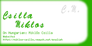csilla miklos business card