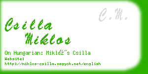 csilla miklos business card